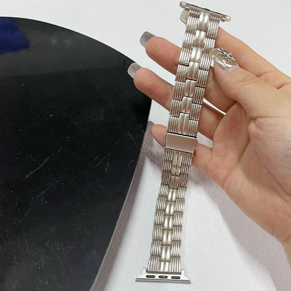 Women Strap+case for Apple Watch Band 8 7 6 5 4 Se 45mm 41 44mm 40mm Diamond Metal Bracelet for Iwatch Ultra 49mm 42mm Wristband enlarge
