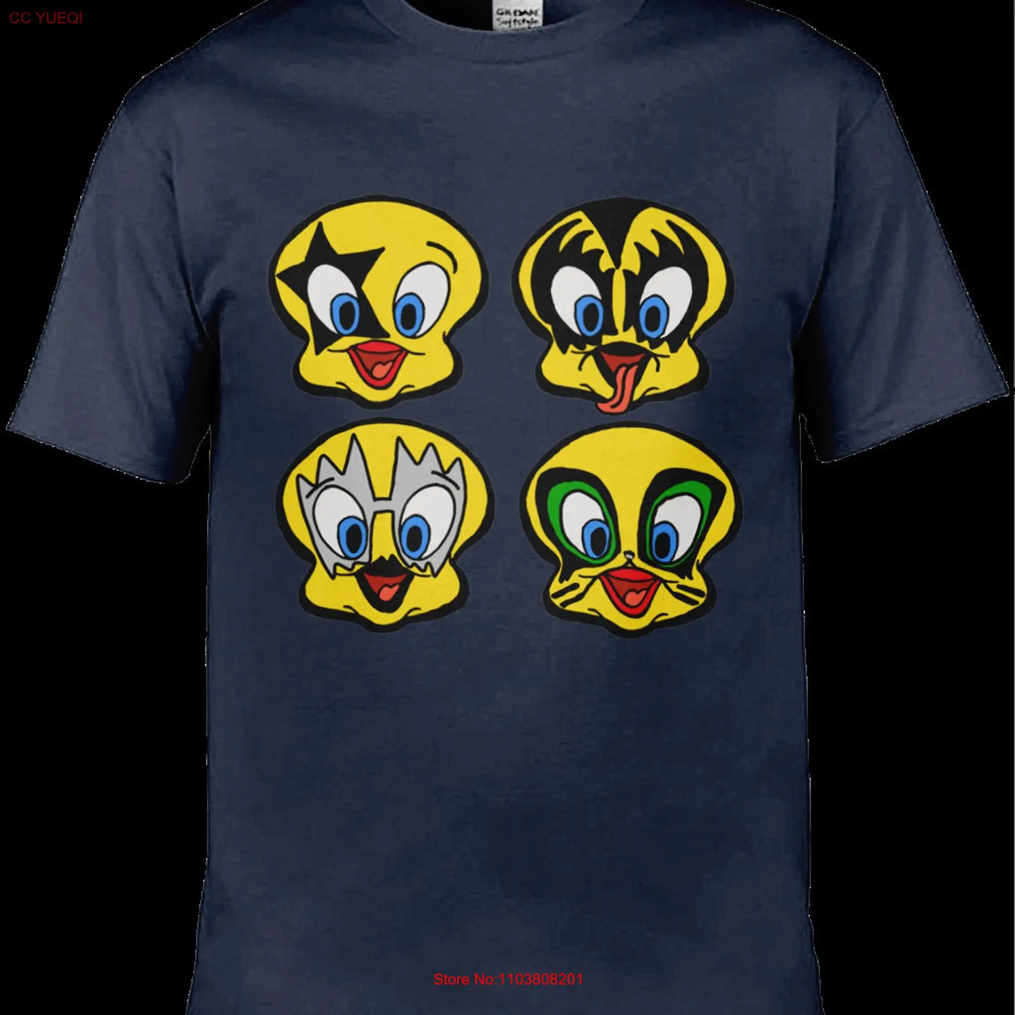 Футболка с длинным или коротким рукавом изображением рок-музыкальной группы Kiss