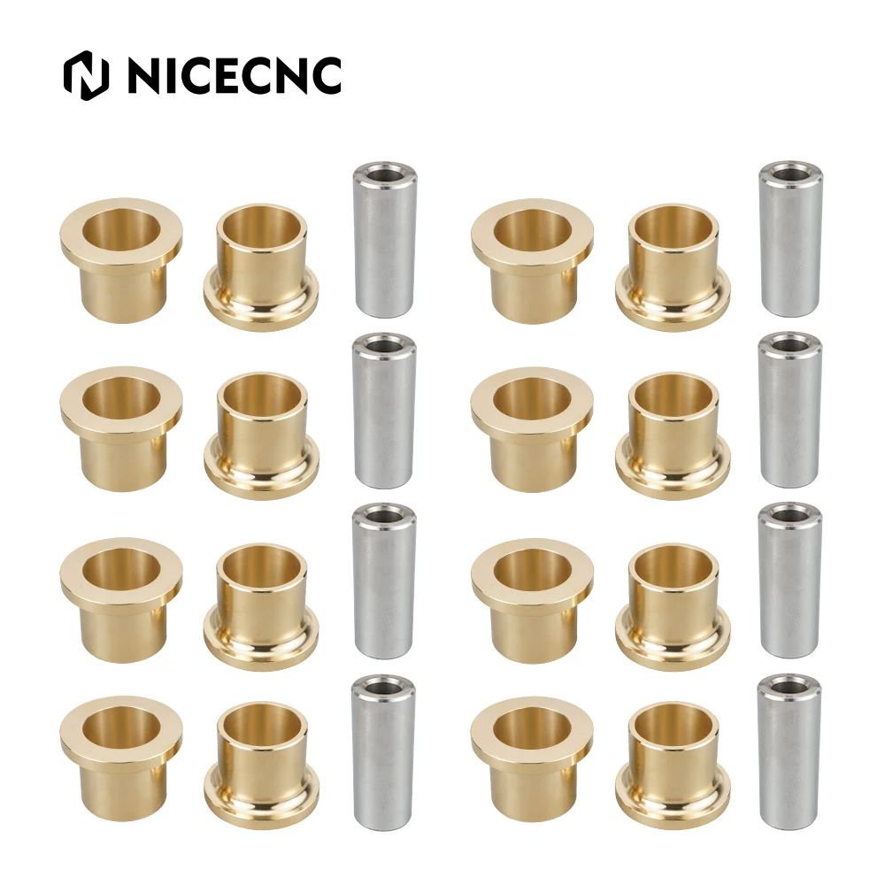 

NICECNC UTV for Can Am Maverick X3 A-Arm Bushing And Sleeve Kit Brass Bushings & Chrome-Plated Bearing Steel Sleeves Parts