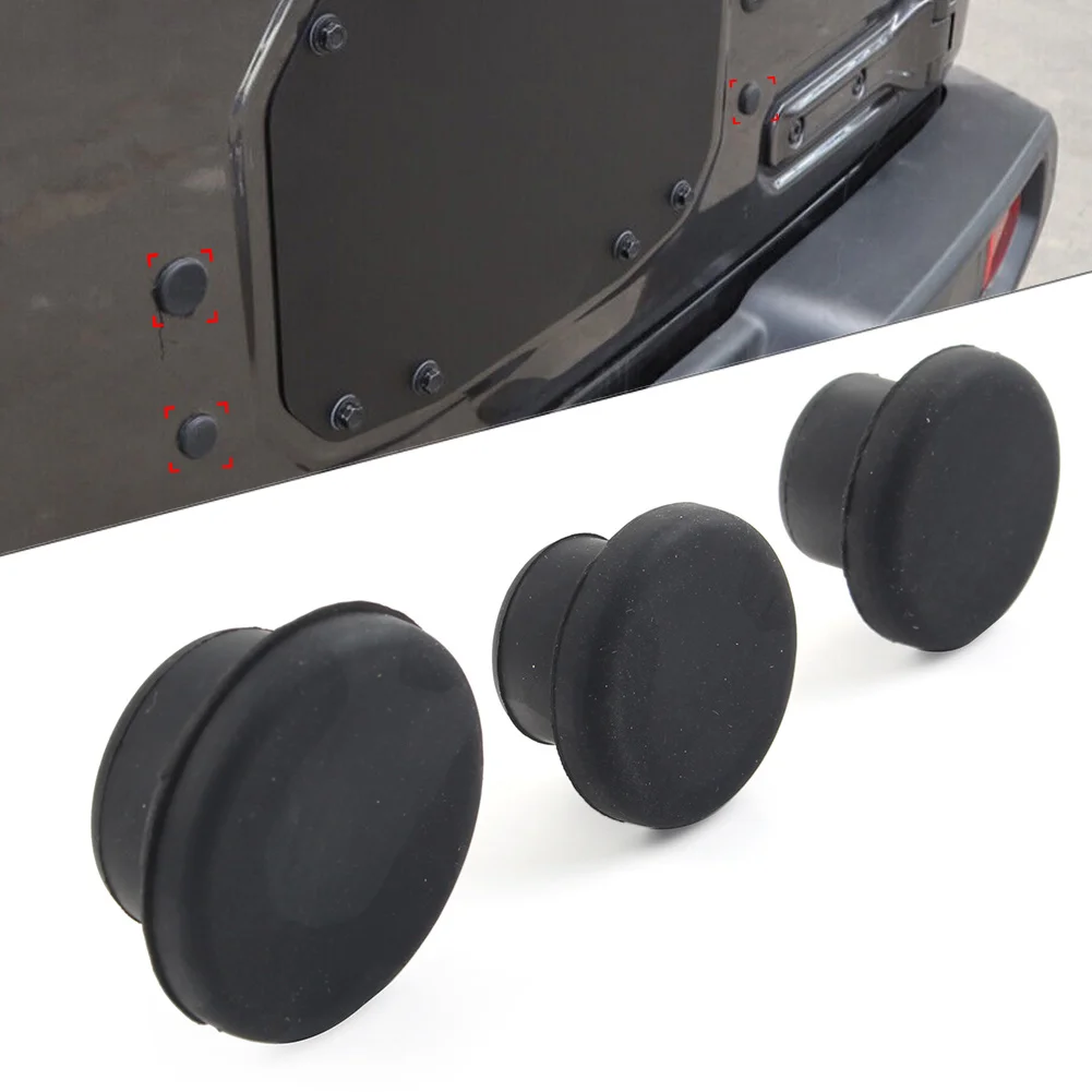 

3 шт. резиновые заглушки для задней двери автомобиля, пылезащитные заглушки для Jeep Wrangler JL 2018 2019 2020 2021 2022