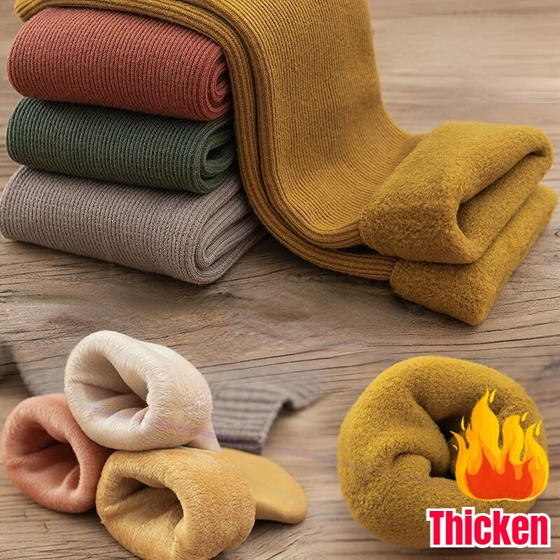 

Новинка, осенне-зимние теплые носки для взрослых среднего размера, плюшевые плотные теплые носки для мужчин и женщин, модные однотонные бар...