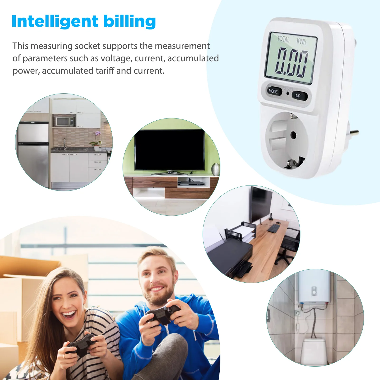 

Многофункциональный Интеллектуальный бурилер с подсветкой, умный биллер, цифровой дисплей, измерительные силовые розетки