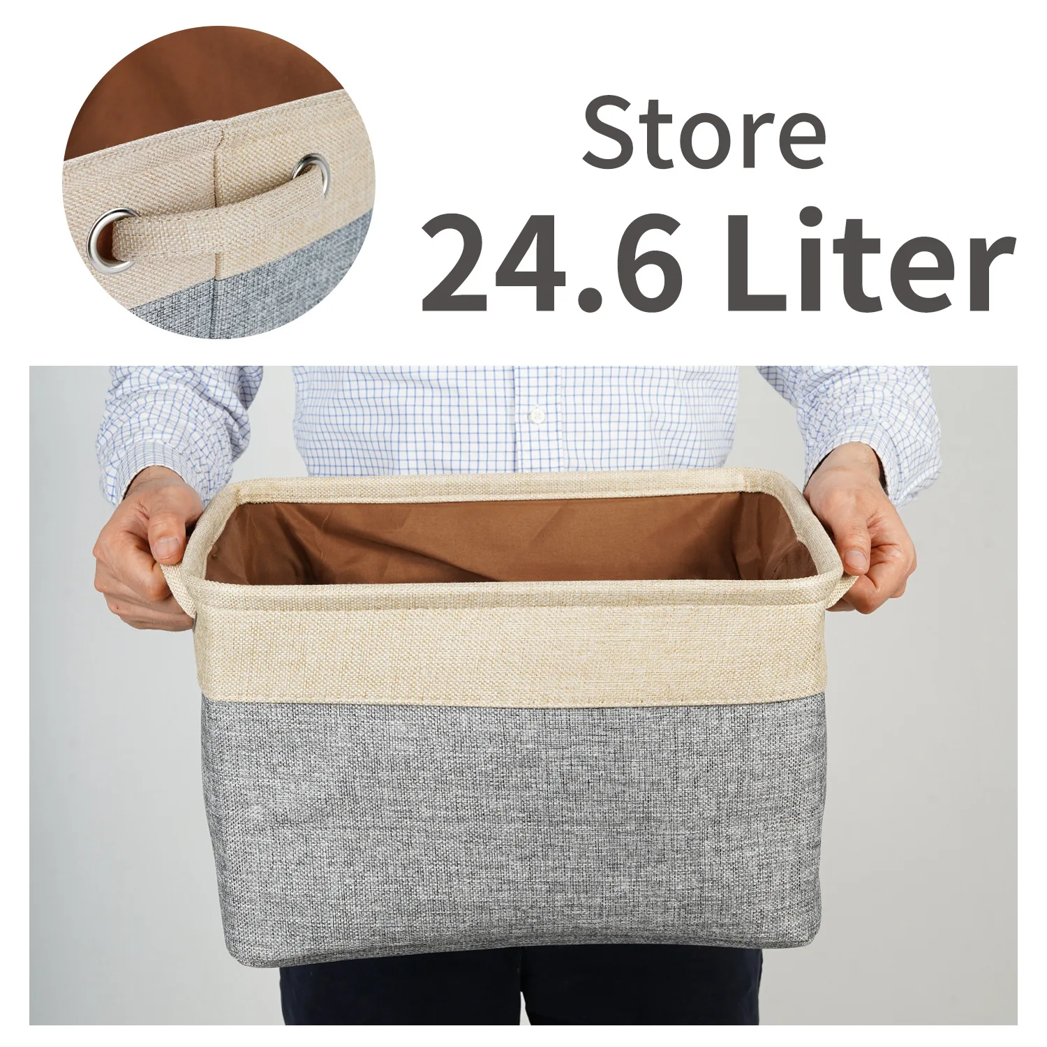 

Cotton Linen Toy Storage Basket Closet Clothing Organizer Desktop Sundries Snacks Cosmetic Storage Basket Box