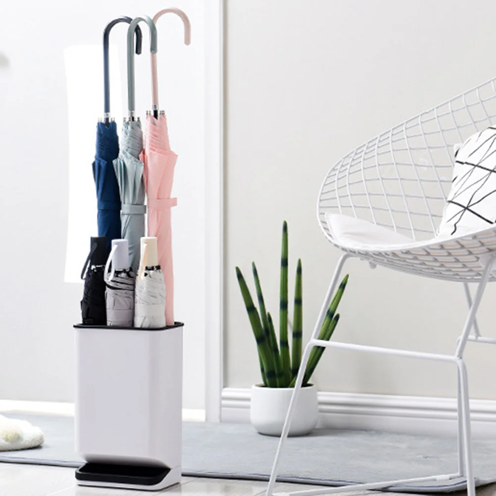

Umbrella Holder Stand Rack Storage Entryway Indoorbin Organizer Drain Walking Cane Standing Space Saving Tray Wet Umbrellas