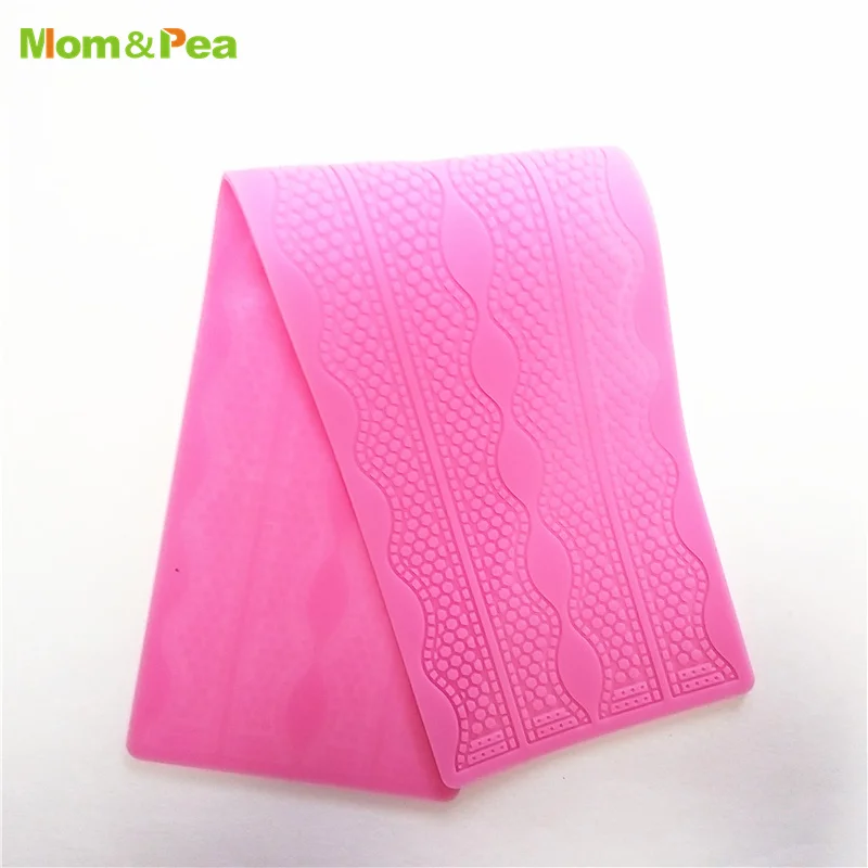 

Силиконовая кружевная подкладка Mom & Pea YS8067, украшение для торта, 3D форма для помадки, пищевого класса