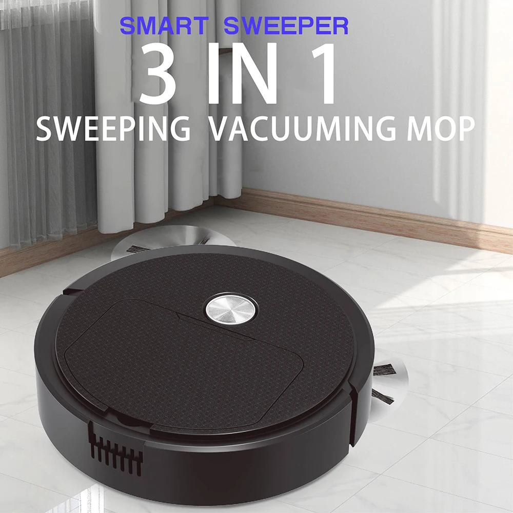 

3 In 1 Smart Sweeping Robot Home Mini Sweeper Sweeping and Vacuuming Wireless Vacuum Cleaner Automatic Type Portable Mop Robots