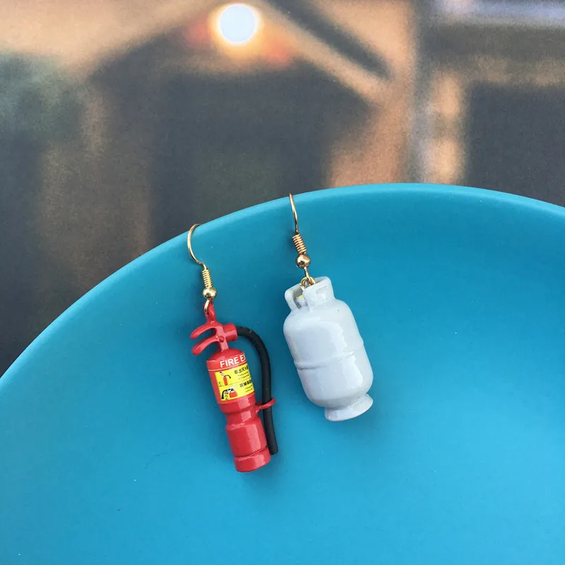 

Fire Extinguisher Gas Cooker Gas Cylinder Earrings Unique Fashion Funny Novel Girl Women Jewelry Accessories Pendant Gift