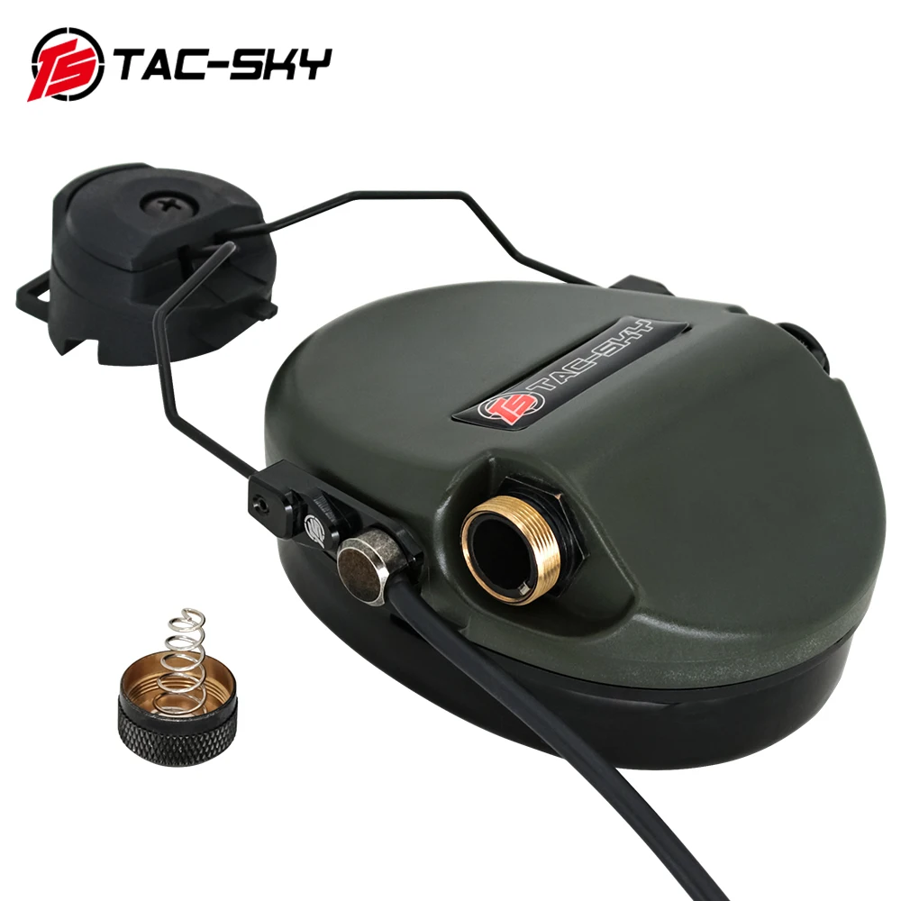 TAC-SKY Helmet Mount ARC Rail Mount Version Tactical Noise Cancelling Hunting TCI LIBERATOR II Silicone Over-Ear Headphones