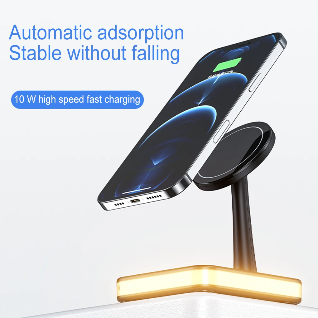 Магнитная Беспроводная зарядная док-станция USB-Зарядка для iPhone 13 12 Pro Max Mini iWatch 7