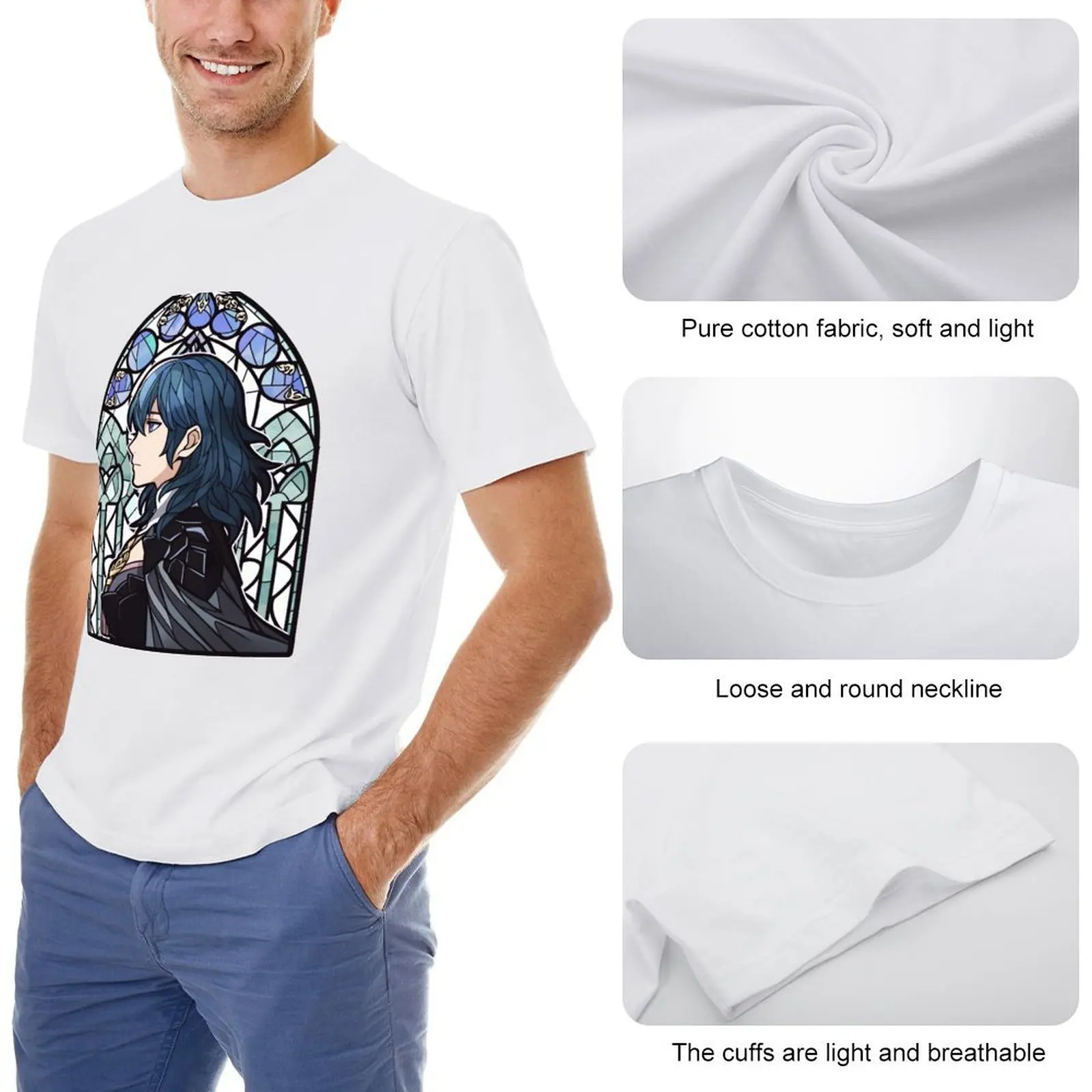 Витражная футболка Byleth (женская) Забавные футболки мужские с рисунком тяжелого