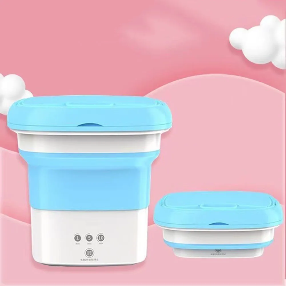 

Dormitory Single Bucket Washing Machine for Clothes Socks Underwear Laundry Cleaning Washer with Drain Basket