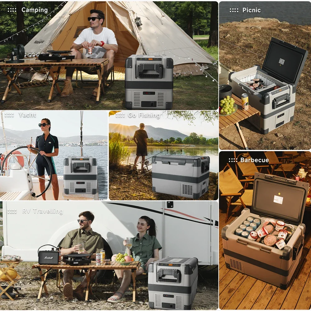 Evercool 33L DC 12v 24v AC 110V 220V Мини-автомобильный холодильник Портативный и морозильники