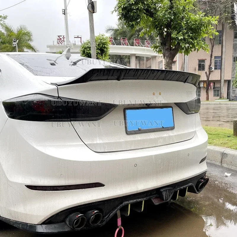 

Для Hyundai Elantra 2017 2018 2019, задняя крышка багажника, автомобильный спойлер, хвостовые крылья, материал ABS, тюнинг, внешние аксессуары, детали