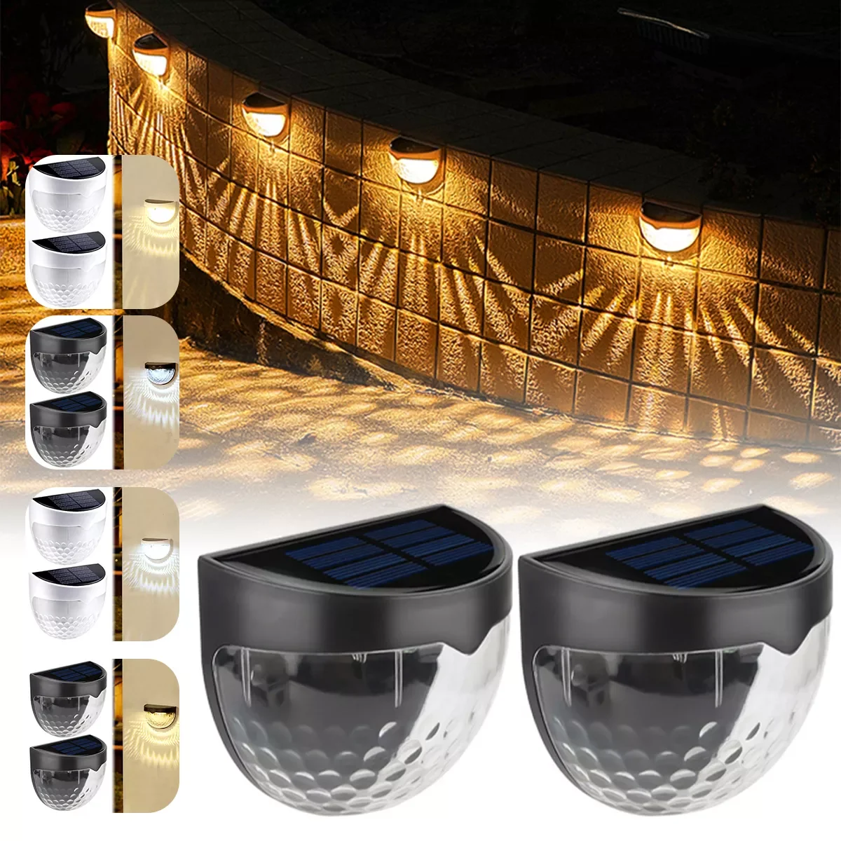 

Outdoor Solar LED Lamp Outdoor Garden Decorative Fence Solar Street Lights Waterproof Stairs Landscape Lighting for Garden