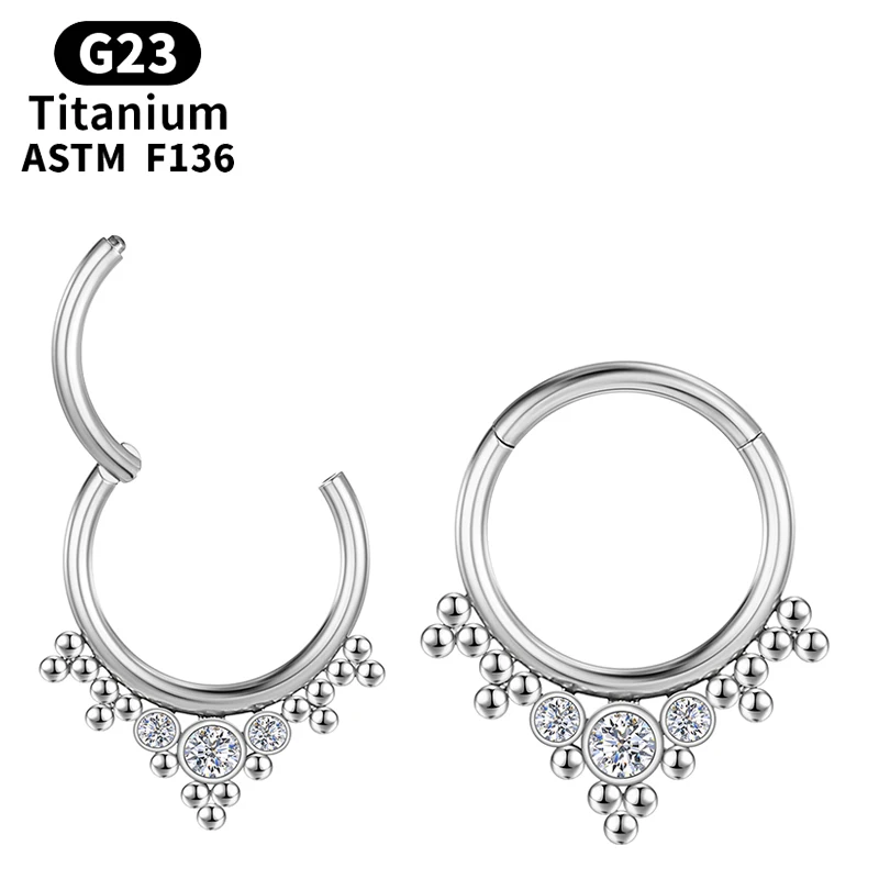 

nose hoop ring piercing diaphragm Tragus Cartilage Earrings clicker industrial Titanium sexy Septum Body Jewelry 16g Helix women