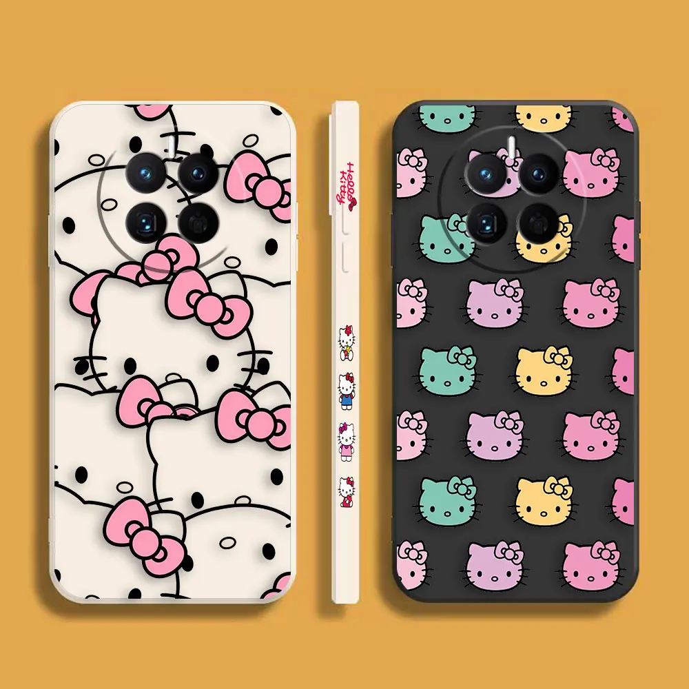 

Cute Cat H-Hello K-Kitty Phone Case For Huawei MATE 10 20 20X 30 40 50 P20 P30 P40 P50 P60 PRO PLUS Case Cover Funda Shell Capa