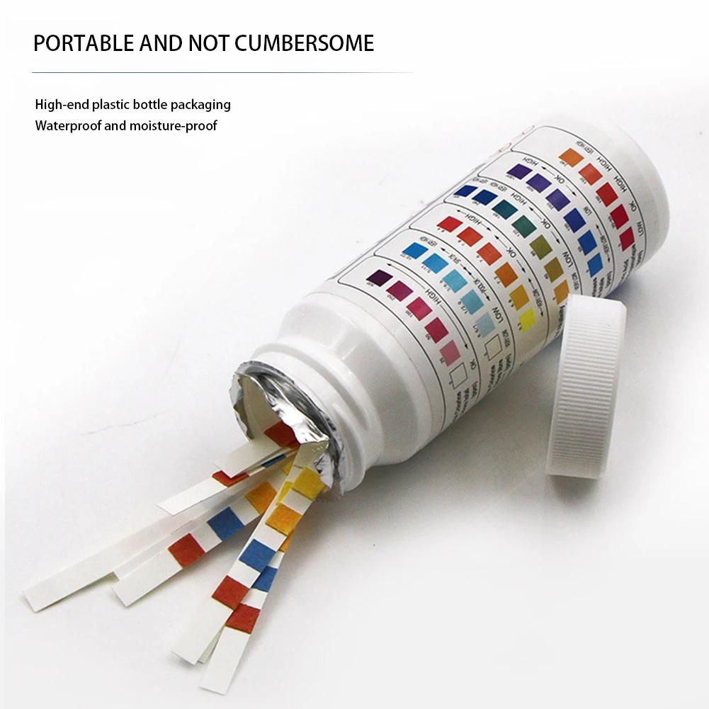 

6-in-1 Test Strips Multipurpose 50pcs Chlorine/PH/Bromine Measure Paper High Precision Easy Detection Aquarium Pool Accessories
