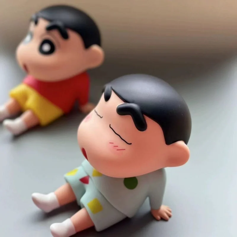 12 см аниме фигурка Crayon Shin-Chan держатель для телефона кавайные настольные