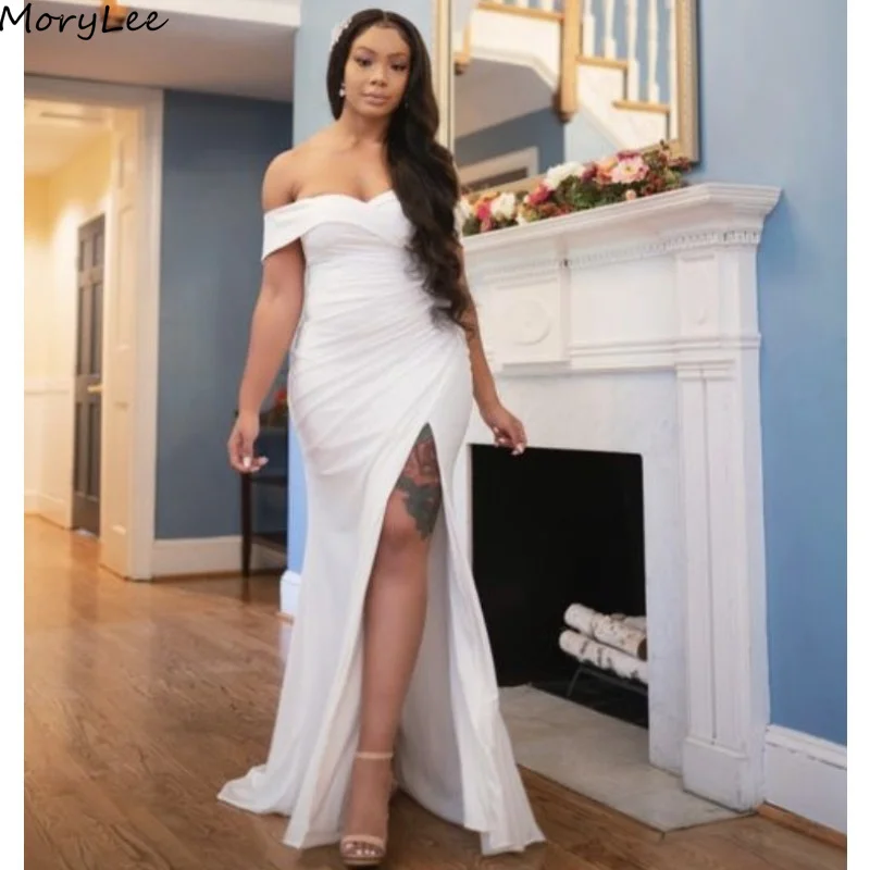 

Женское платье подружки невесты с разрезом сбоку, со шнуровкой сзади, длина в пол, платье для свадебной вечеринки, подружки невесты