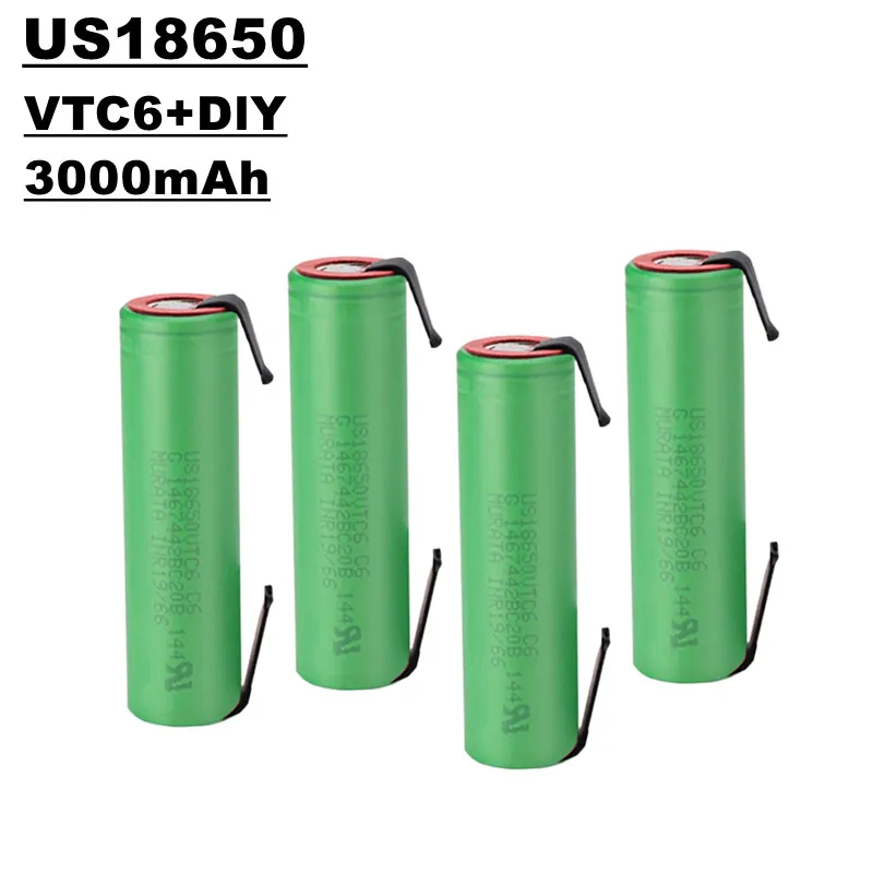 

Us18650 lithium ion battery, vtc6, with solder, 3.7V,3000mAh,suitable for remote control electronic toys,beauty instruments,etc.