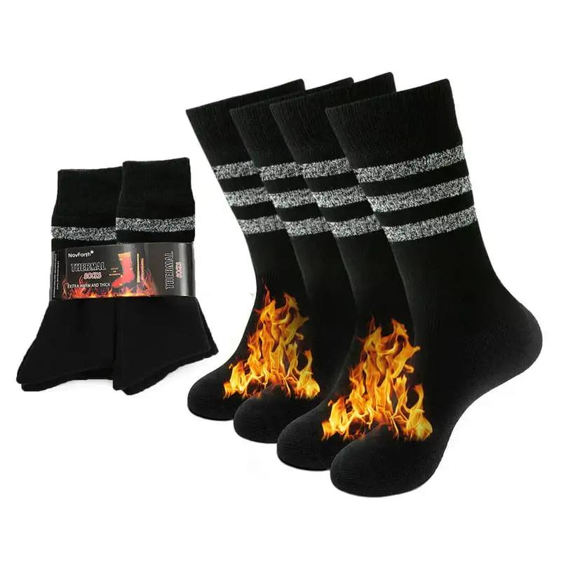 

Warm Thermal Socks for Men , Heated Socks for Women, Extra Thick Merino Wool Hiking Socks Crew Boot Socks,Perfect for extreme co