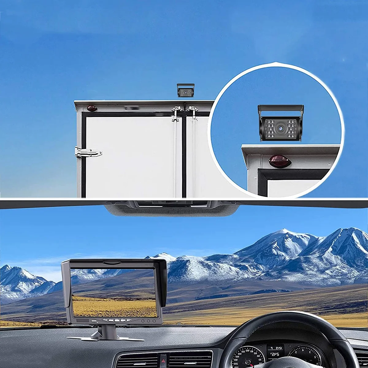 1080P HD резервная камера IP69 Водонепроницаемая широкоугольная заднего вида для