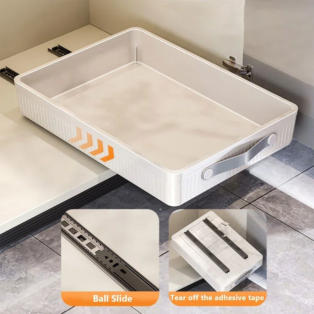 Кухонный стеллаж для хранения с выдвижными направляющими выдвижной органайзер