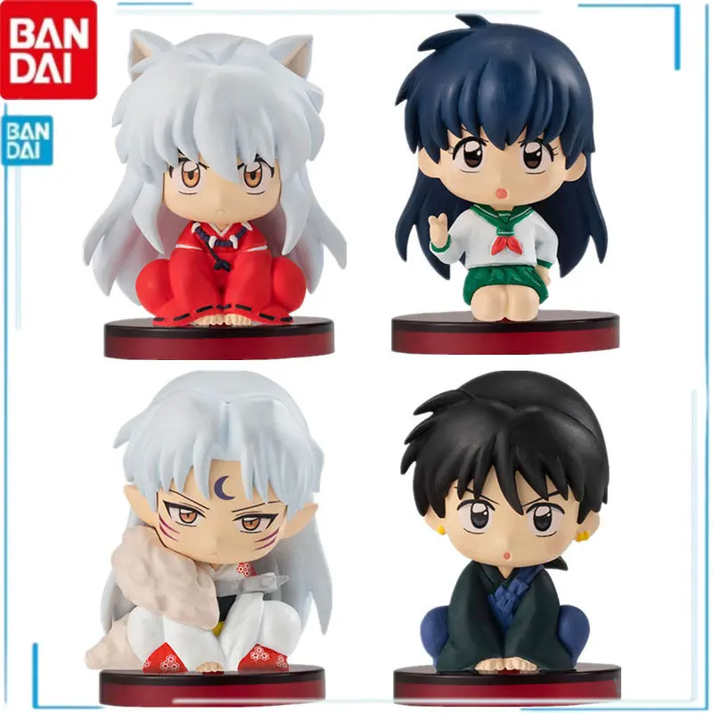 

BANDAI Anime Figures Inuyasha Higurashi Kagome Sesshoumaru Miroku PVC Action Figure Model Toys Collectible Model Toy Gift