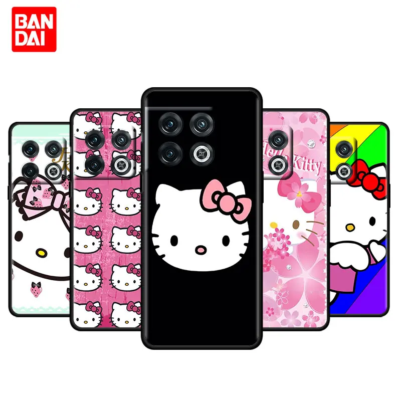 

Hello Kitty Red Case for OnePlus 9 9R 8 8T 10 Nord CE N200 2 N100 N10 Pro RT 5G Funda Silicone Luxury Cover Capinha Black