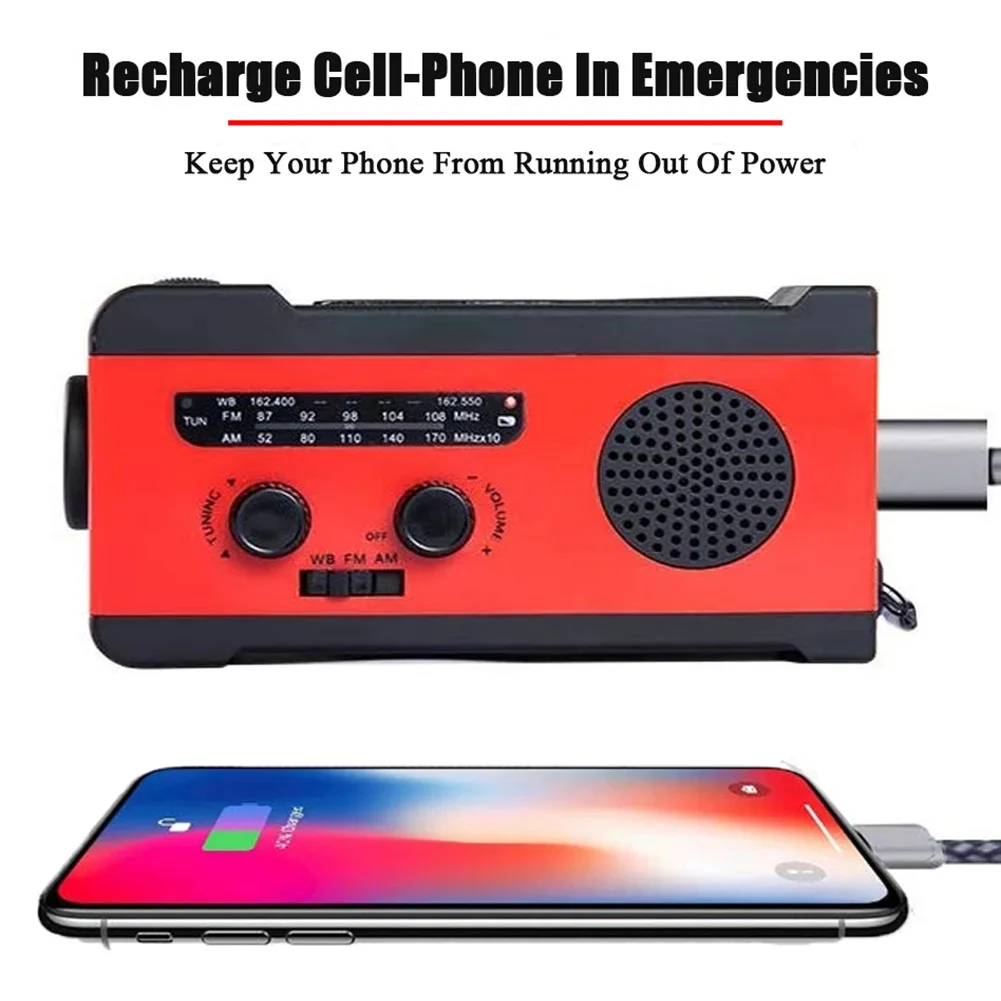 eu version solar power hand cranked generation mobile phone emergency charging prevention disaster outdoor survival radio free global shipping