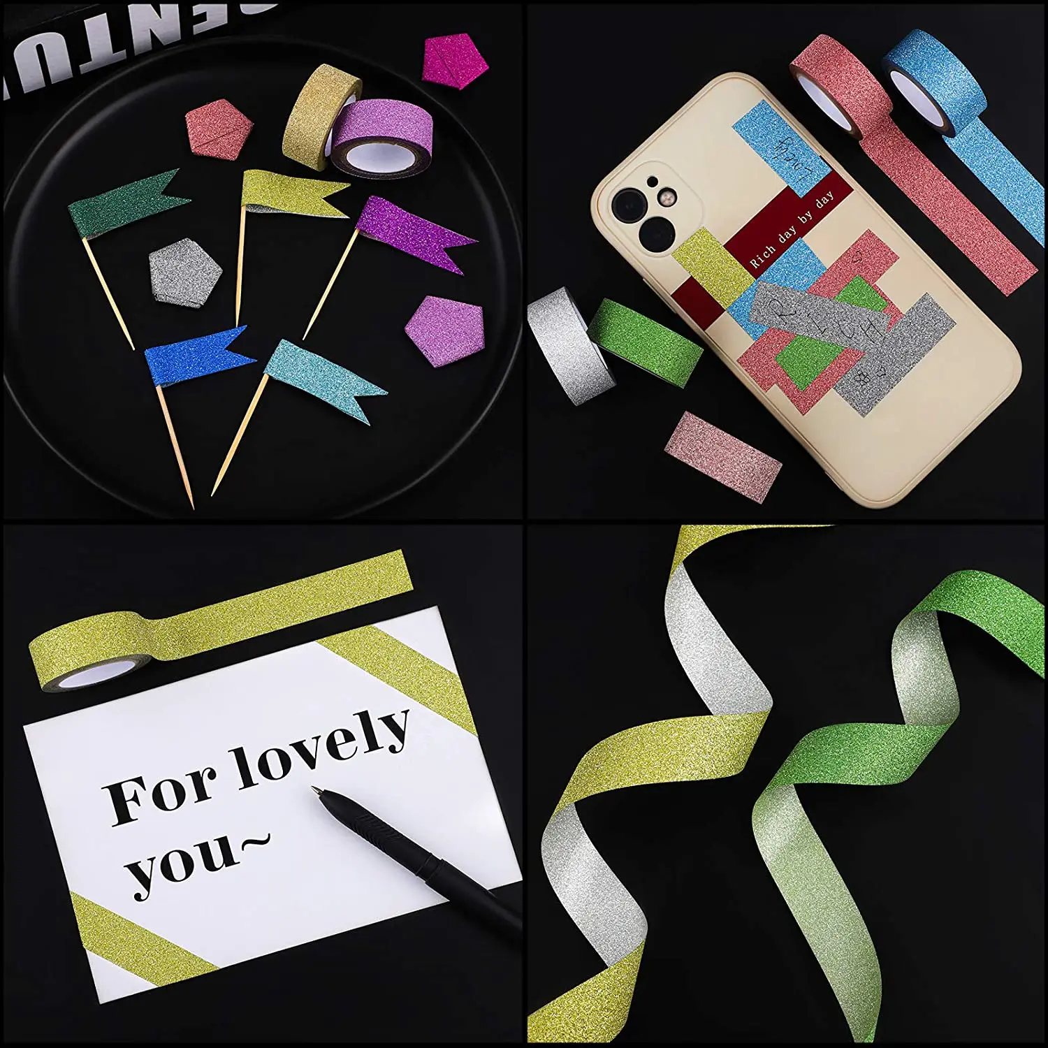 Лента дневного света 10 м декоративные клейкие ленты для скрапбукинга цветная