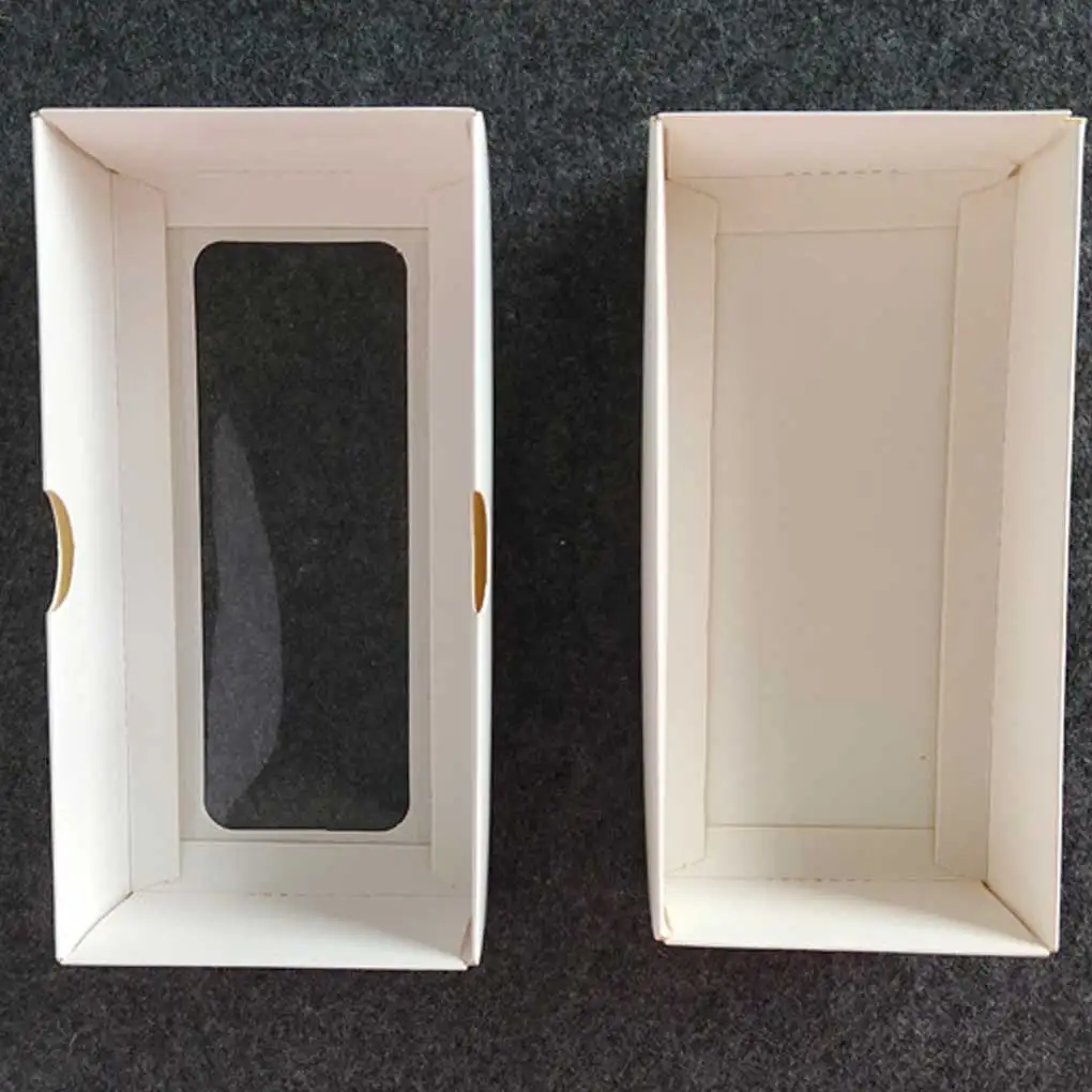 

20 Pieces Paper Gift Boxes Ring Necklace Gifts Packaging with Window Cake Cookies Case for Christmas Party