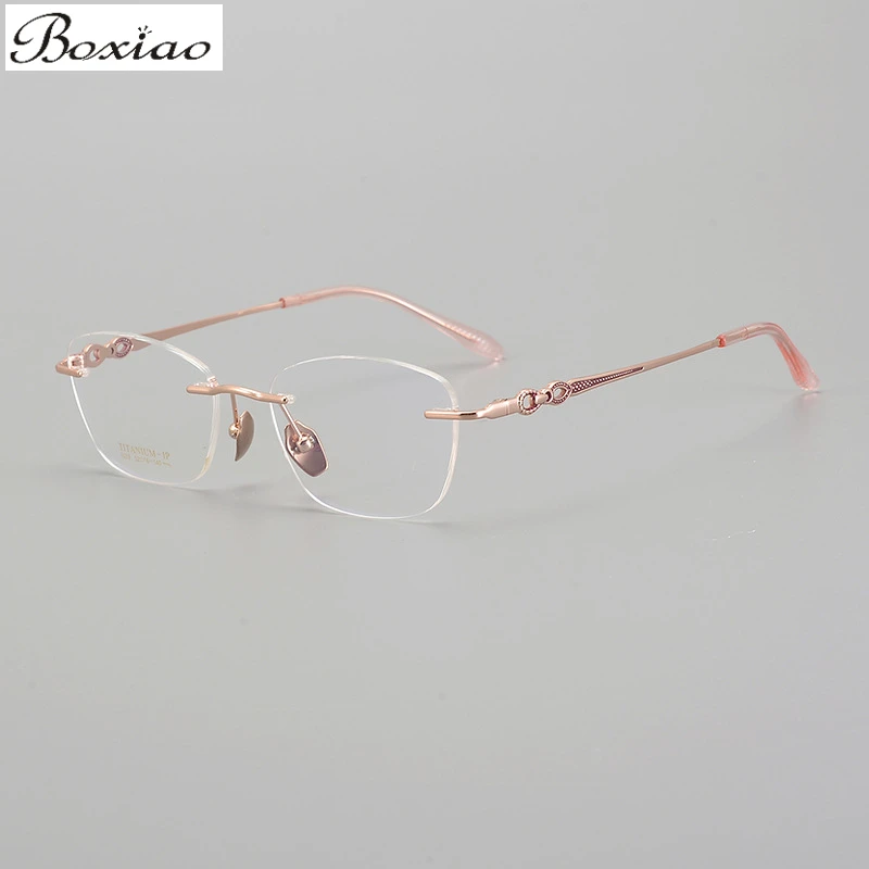 BOXIAO 52Yards 9269 ультралёгкая оправа для очков из чистого титана