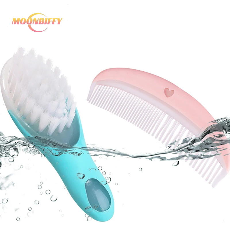 

2pcs/set Baby Soft Comb Brush Set Soft Comb Brush for Newborn Baby Scalp and Fetal Hair Care Supplies Baby Brush and Comb Set