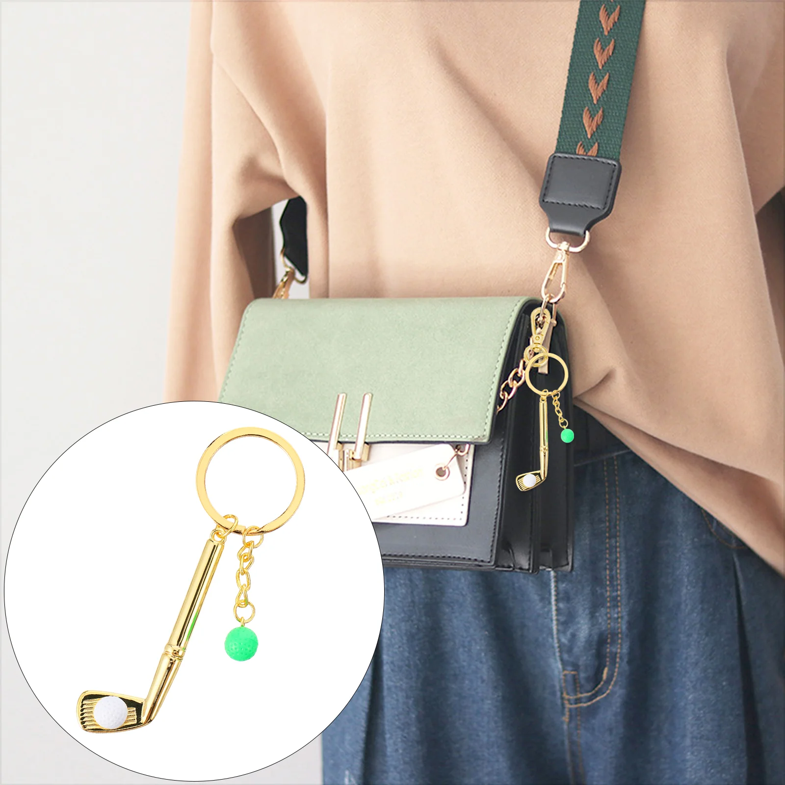 

Key Gift Keychain Ring Chain Decoration Jewelry Exquisite Alloy Cart Charm Club Daddy Unique Christmas Sports Decor