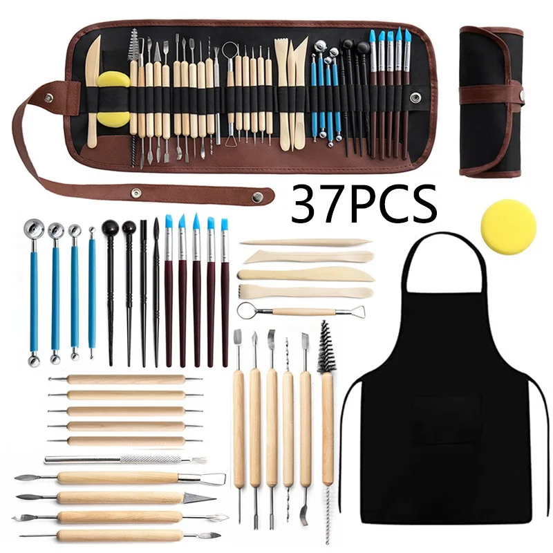 

Clay Tools Set Sculpting Kit Sculpt Smoothing Wax Carving Pottery Ceramic Tools Polymer Shapers Modeling Carved Tool Sculpture