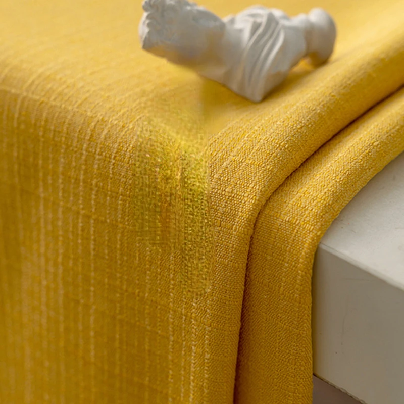 

Затемняющие шторы для спальни, гостиной, балкона, полностью затемняющие, из хлопка и льна, однотонная Затемняющая ткань, готовый продукт