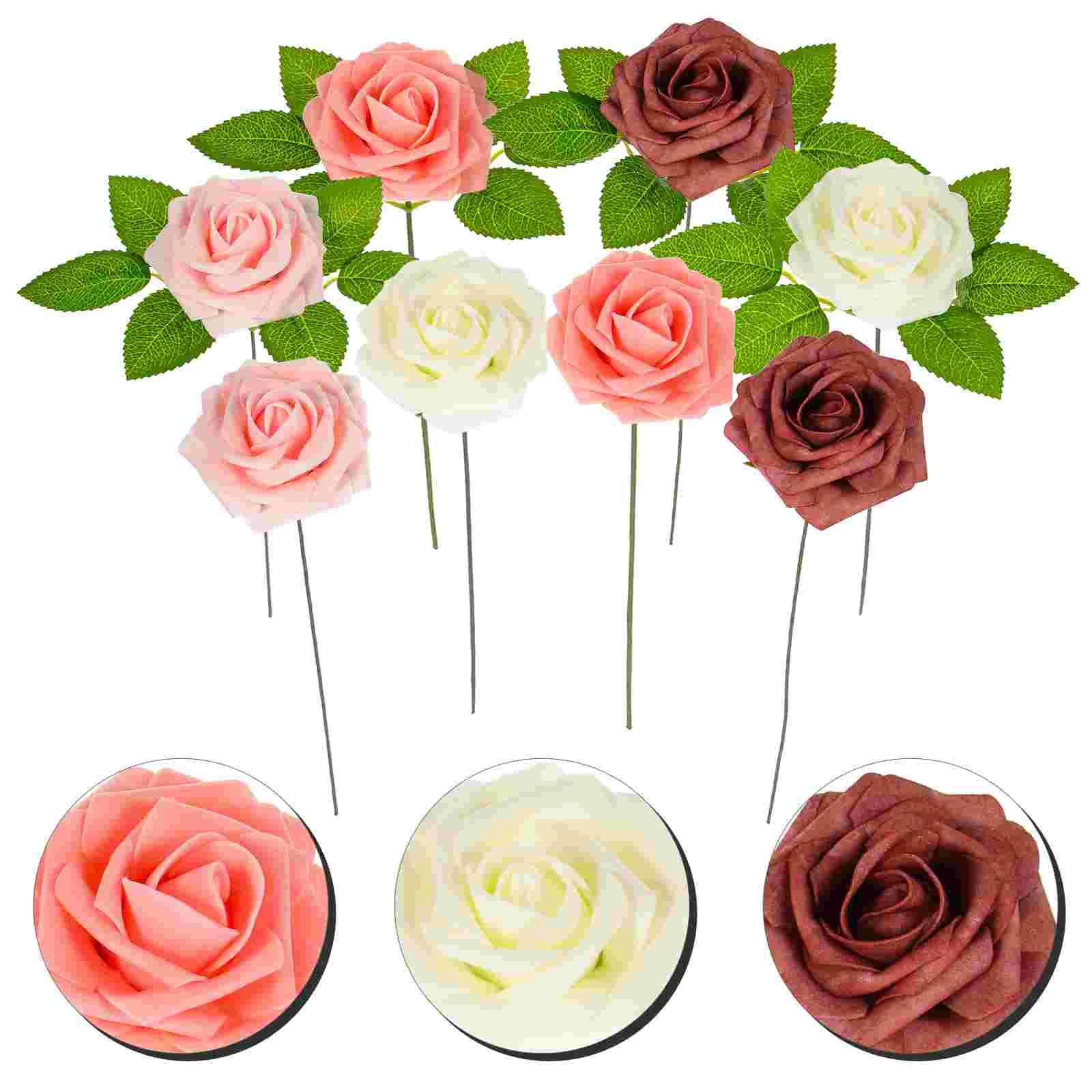 

25 Pcs Valentine Day Bouquets Wedding Decoration Spring Rose Arrangement Holding Flower Artificial Flowers Combo Box Roses