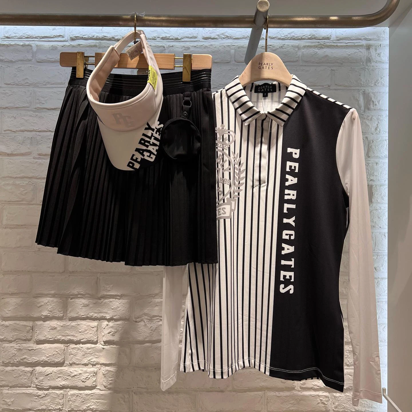 

2022 Golf Ladies Spring/Summer Sunscreen Thin Long Sleeve Fashion Korean Style Sports Striped Collar Polo Shirt