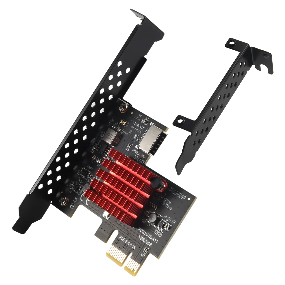 PCIE USB 3.1 GEN2 Type-E Expansion Card 10Gbps PCI Express 3.0 1X to 20Pin Front Panel Type C Connector for Windows 10/8