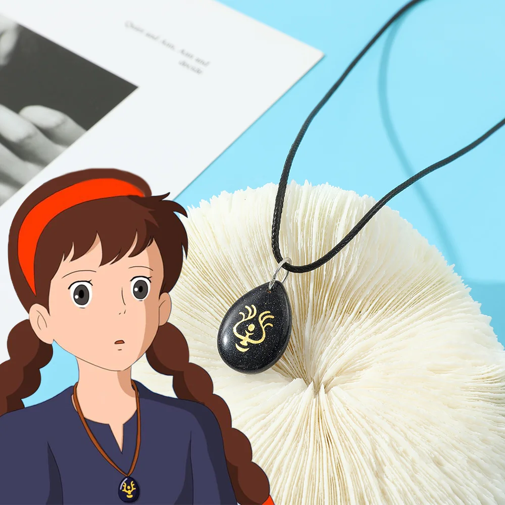 Japanese Anime Costume Accessories Castle In The Sky Lucita Toel Ul Laputa Sheeta Pendant Necklace Girl Gift Vintage Necklace images - 6