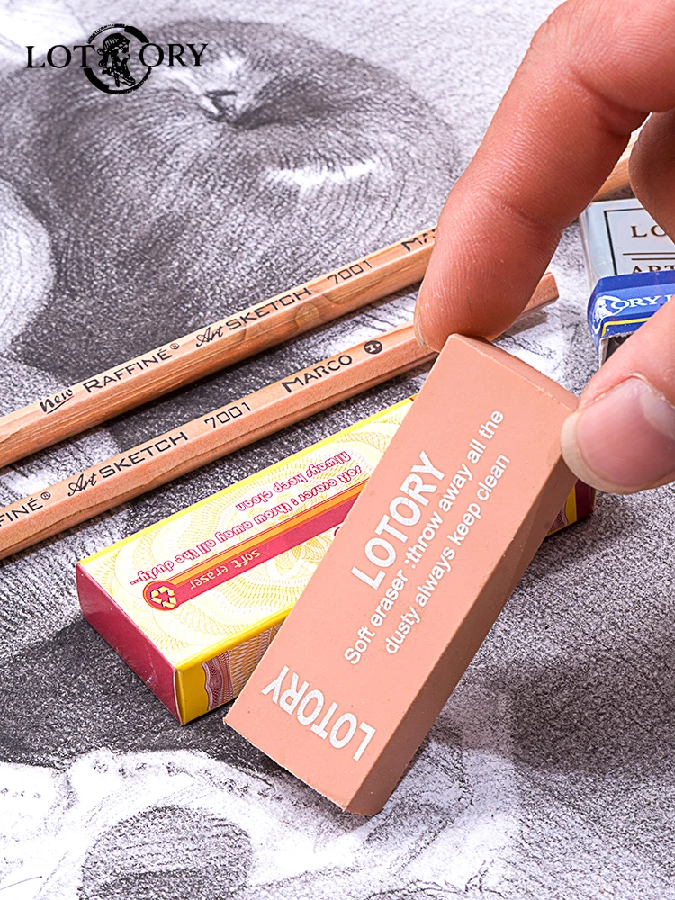 

Lotory Soft Sketch Pencil Draw Eraser No Dust Clean Big Erazer