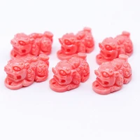pi xiu coral beads for jewelry making bracelet necklace 19x10mm pink artificial coral pendant beads wholesale