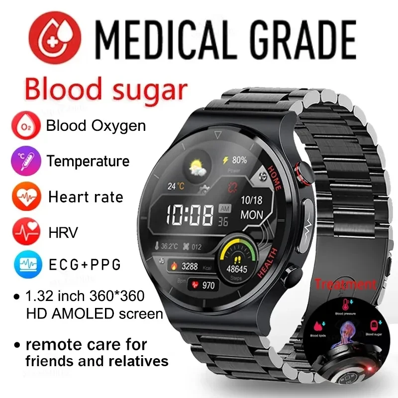 

2023 New ECG+PPG Smart Watch Men Sangao Laser Health Heart Rate Blood Pressure Fitness Sport Watches IP68 Waterproof Smartwatch