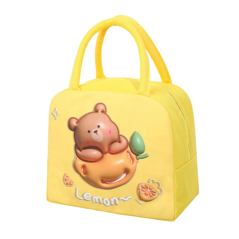 Ланч-бокс для девочек Мультяшные мешки обеда детей студентов Портативная сумка