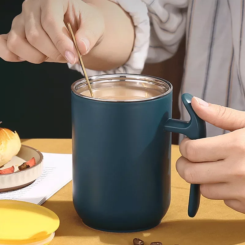 

New in Stainless Steel Coffee Mug 450ml Portable Termo Cup Travel Coffee Tumbler Milk Tea Cups Office Water Mugs Home Breakfast