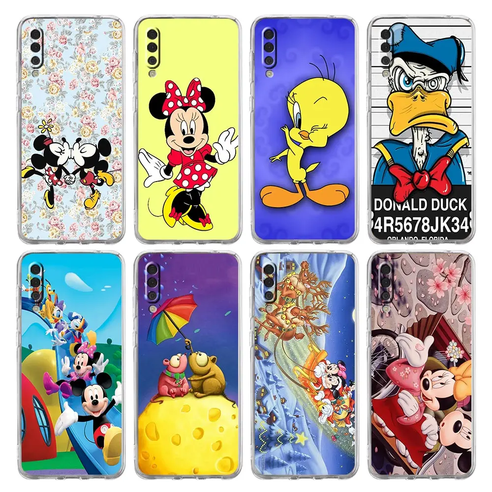 

Kissing Mickey Minnie Mouse Case for Samsung Galaxy A50 A70 A30 A40 A10 A20 A01 A20s A20e A10s Transparent Soft Cover Coque