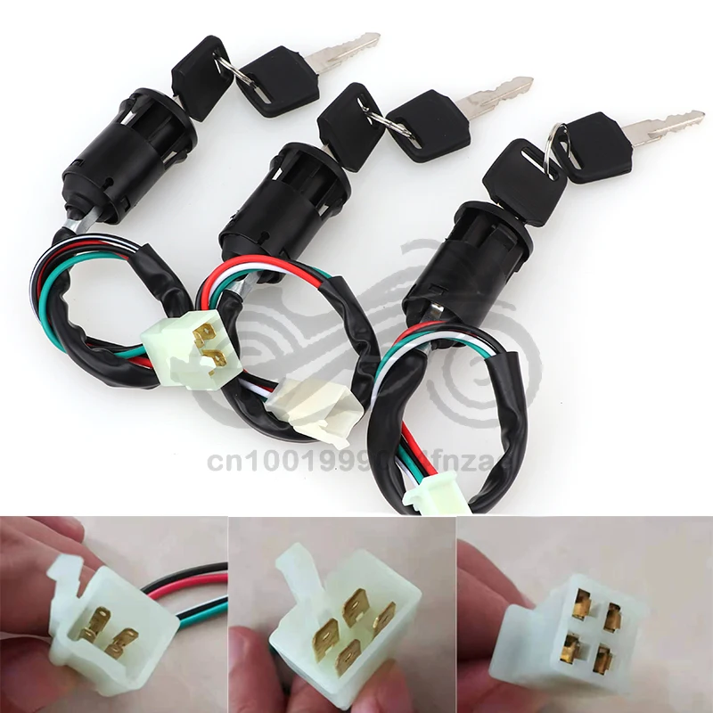 

Universal 4 Pin wire ignition key switch for 50cc 70cc 90cc 110cc 125cc ATV Kart Quad Bike TAOTAO Sunl Roketa Kazuma