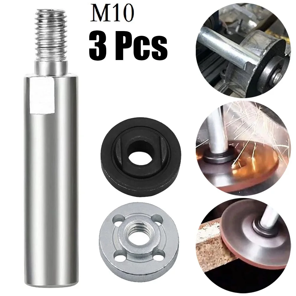 

Shaft Connecting Rod 1 Set 65mm Adapter Angle Grinder Extension M10 Thread Parts Tools With Nuts Home Industry