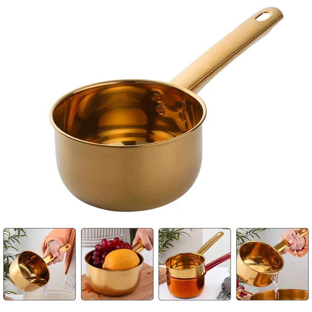 

Water Ladle Scoop Spoon Dipper Bath Kitchen Steel Stainless Metal Watering Largeshampoo Handle Spoons Soup Scooper Washing Cup